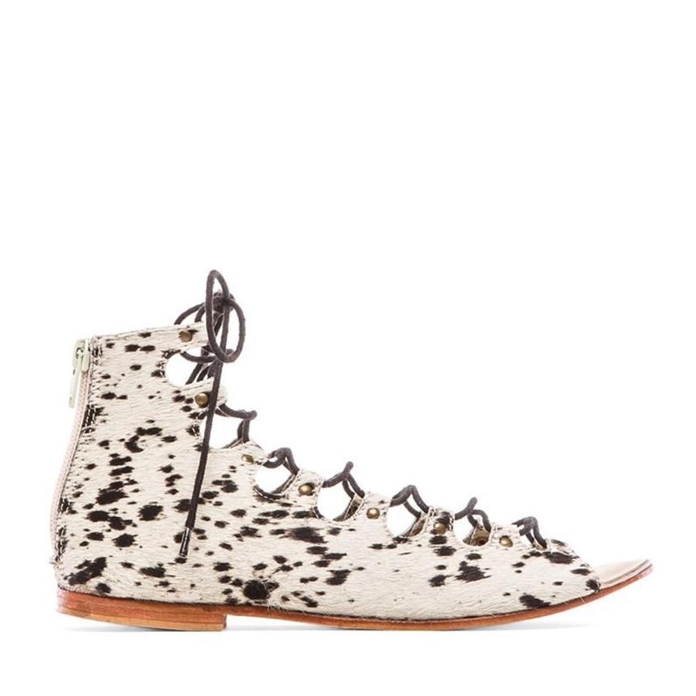 Matisse lace-up spotted hair sandals - sz 7.5